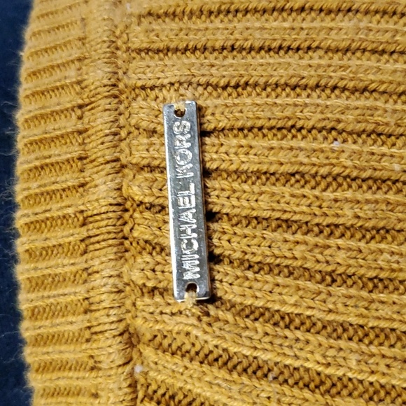 Michael kors pumpkin spice ribbed knit sweater long sleeve asymmetric hem - Picture 5 of 7